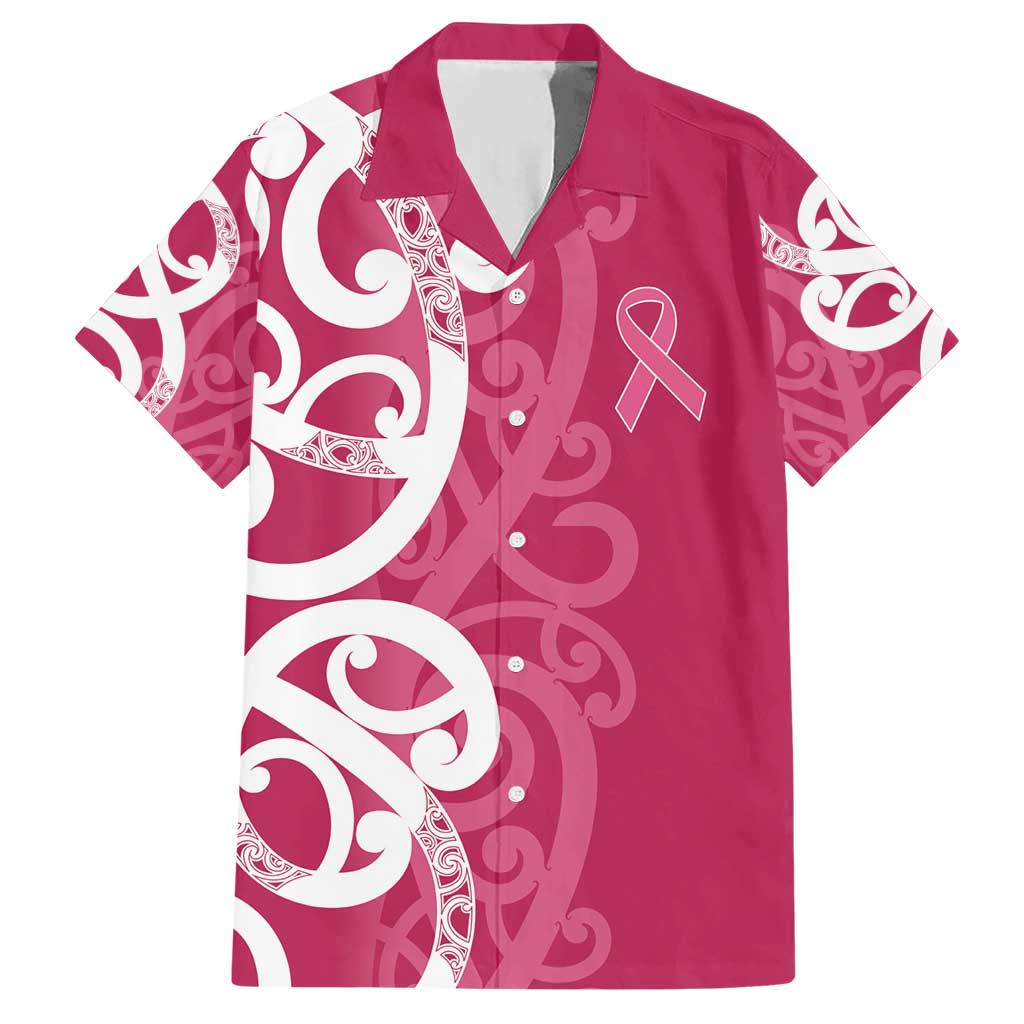 Breast Cancer Awareness Maori Hawaiian Shirt Koru Kowhaiwhai - Aussie Hoodie