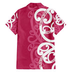 Breast Cancer Awareness Maori Hawaiian Shirt Koru Kowhaiwhai - Aussie Hoodie