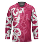 Breast Cancer Awareness Maori Hockey Jersey Koru Kowhaiwhai - Aussie Hoodie