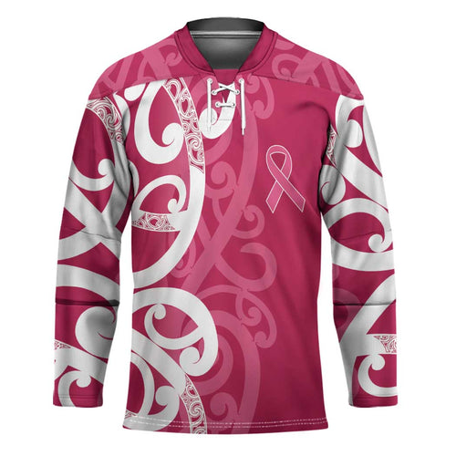 Breast Cancer Awareness Maori Hockey Jersey Koru Kowhaiwhai - Aussie Hoodie