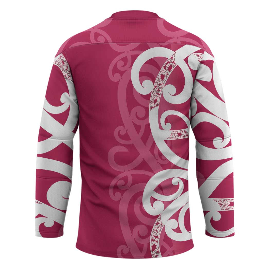 Breast Cancer Awareness Maori Hockey Jersey Koru Kowhaiwhai - Aussie Hoodie