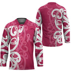 Breast Cancer Awareness Maori Hockey Jersey Koru Kowhaiwhai - Aussie Hoodie
