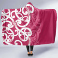 Breast Cancer Awareness Maori Hooded Blanket Koru Kowhaiwhai - Aussie Hoodie