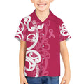 Breast Cancer Awareness Maori Kid Hawaiian Shirt Koru Kowhaiwhai - Aussie Hoodie