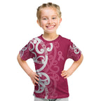 Breast Cancer Awareness Maori Kid T Shirt Koru Kowhaiwhai - Aussie Hoodie
