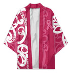 Breast Cancer Awareness Maori Kimono Koru Kowhaiwhai - Aussie Hoodie