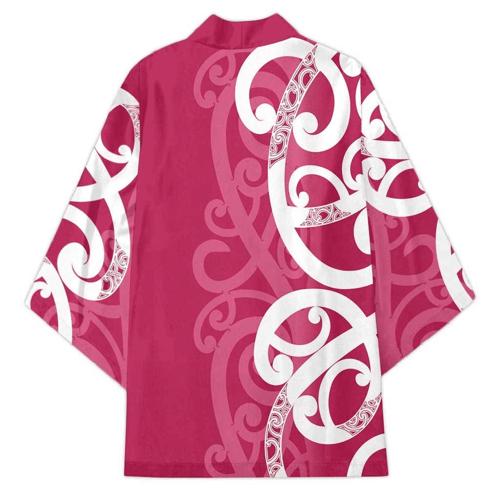 Breast Cancer Awareness Maori Kimono Koru Kowhaiwhai - Aussie Hoodie