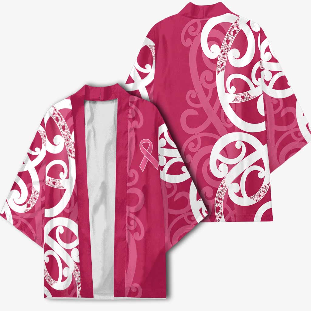 Breast Cancer Awareness Maori Kimono Koru Kowhaiwhai - Aussie Hoodie