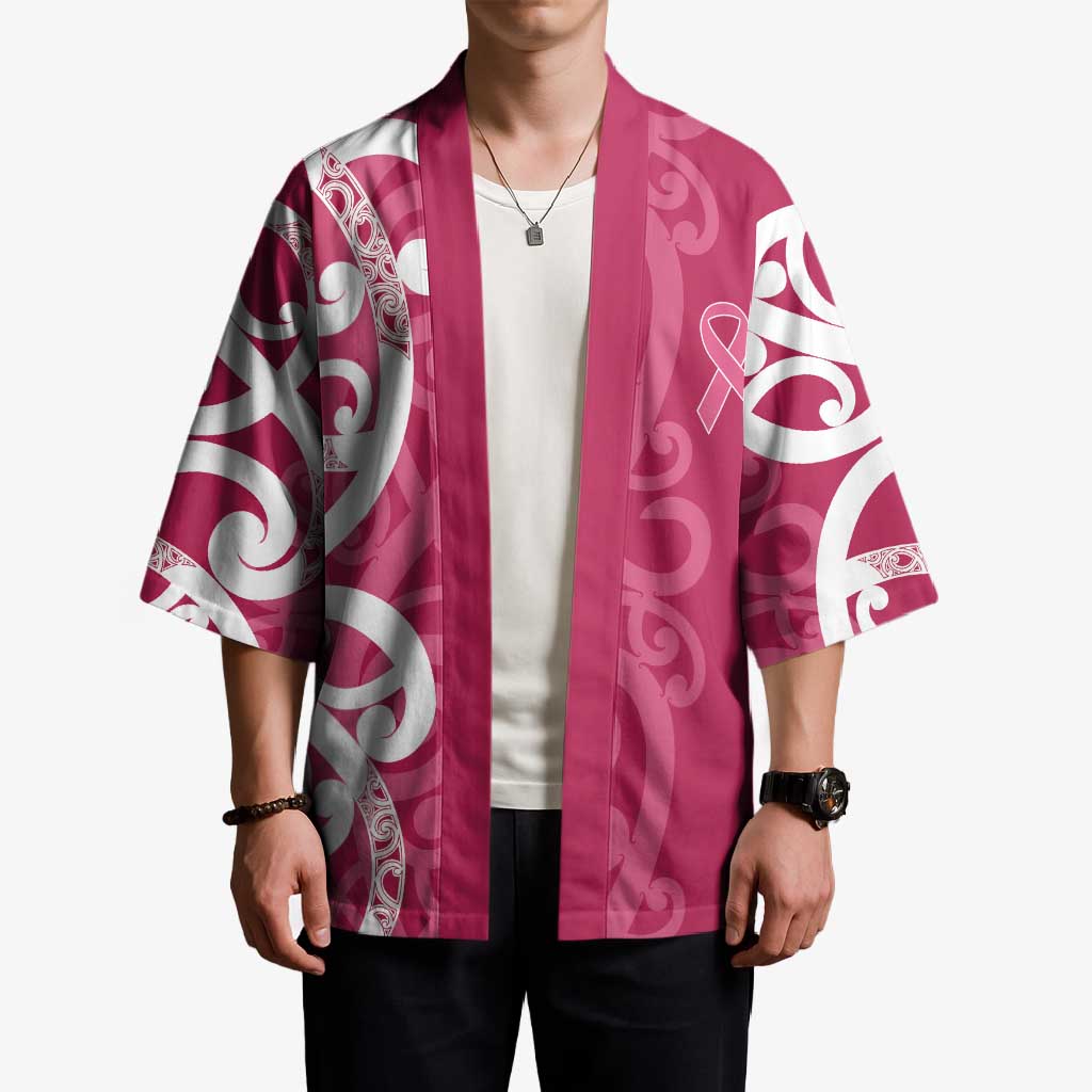 Breast Cancer Awareness Maori Kimono Koru Kowhaiwhai - Aussie Hoodie