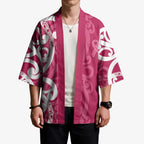 Breast Cancer Awareness Maori Kimono Koru Kowhaiwhai - Aussie Hoodie