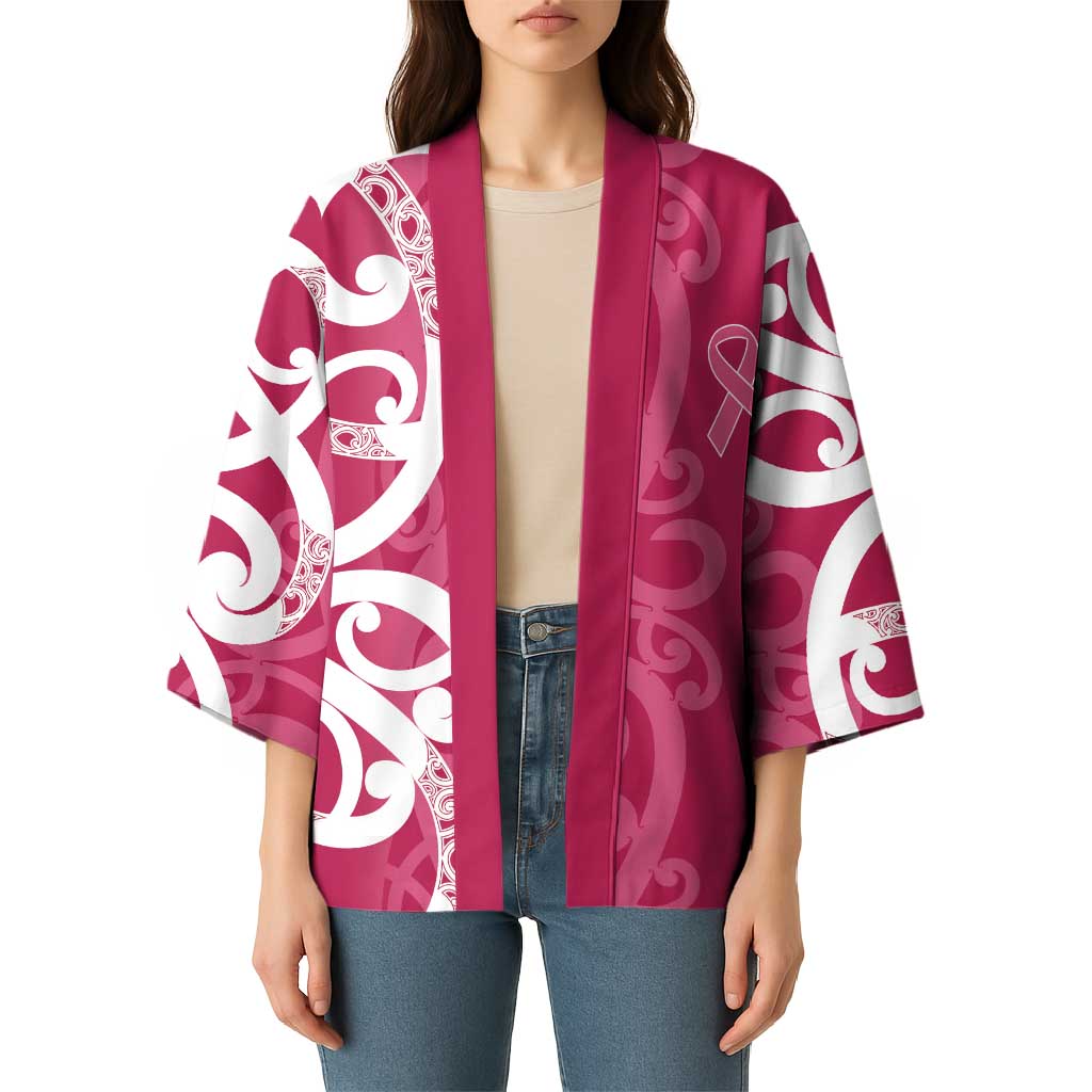Breast Cancer Awareness Maori Kimono Koru Kowhaiwhai - Aussie Hoodie
