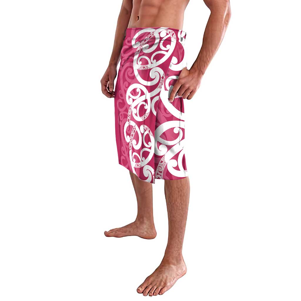 Breast Cancer Awareness Maori Lavalava Koru Kowhaiwhai - Aussie Hoodie
