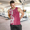 Breast Cancer Awareness Maori Men Tank Top Koru Kowhaiwhai - Aussie Hoodie