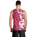 Breast Cancer Awareness Maori Men Tank Top Koru Kowhaiwhai - Aussie Hoodie