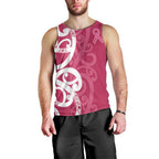 Breast Cancer Awareness Maori Men Tank Top Koru Kowhaiwhai - Aussie Hoodie