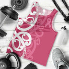 Breast Cancer Awareness Maori Men Tank Top Koru Kowhaiwhai - Aussie Hoodie