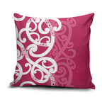 Breast Cancer Awareness Maori Pillow Cover Koru Kowhaiwhai - Aussie Hoodie