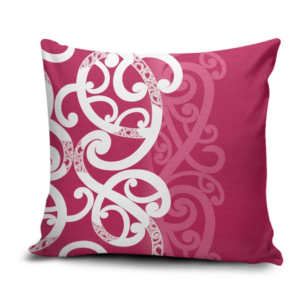 Breast Cancer Awareness Maori Pillow Cover Koru Kowhaiwhai - Aussie Hoodie