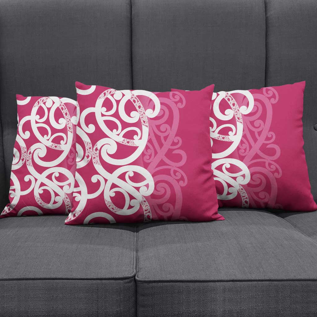 Breast Cancer Awareness Maori Pillow Cover Koru Kowhaiwhai - Aussie Hoodie