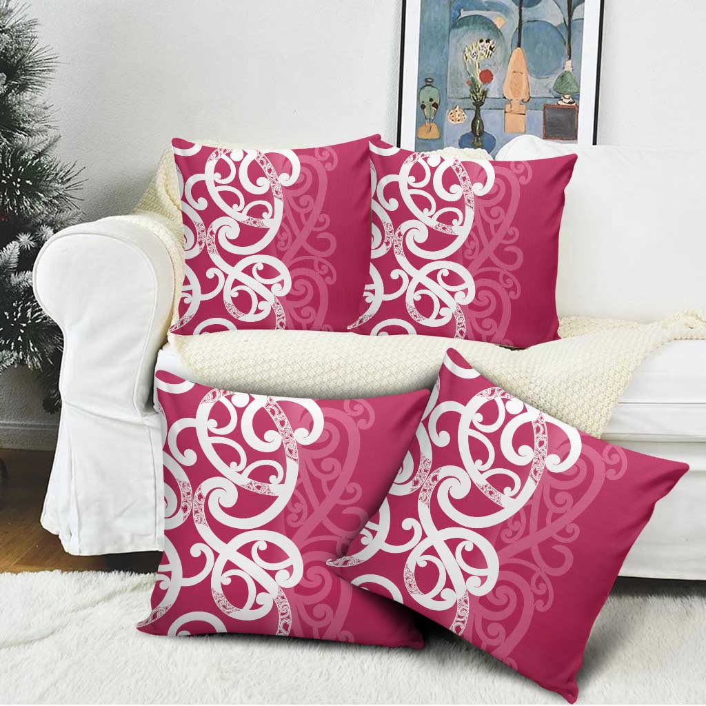 Breast Cancer Awareness Maori Pillow Cover Koru Kowhaiwhai - Aussie Hoodie
