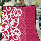 Breast Cancer Awareness Maori Quilt Koru Kowhaiwhai - Aussie Hoodie