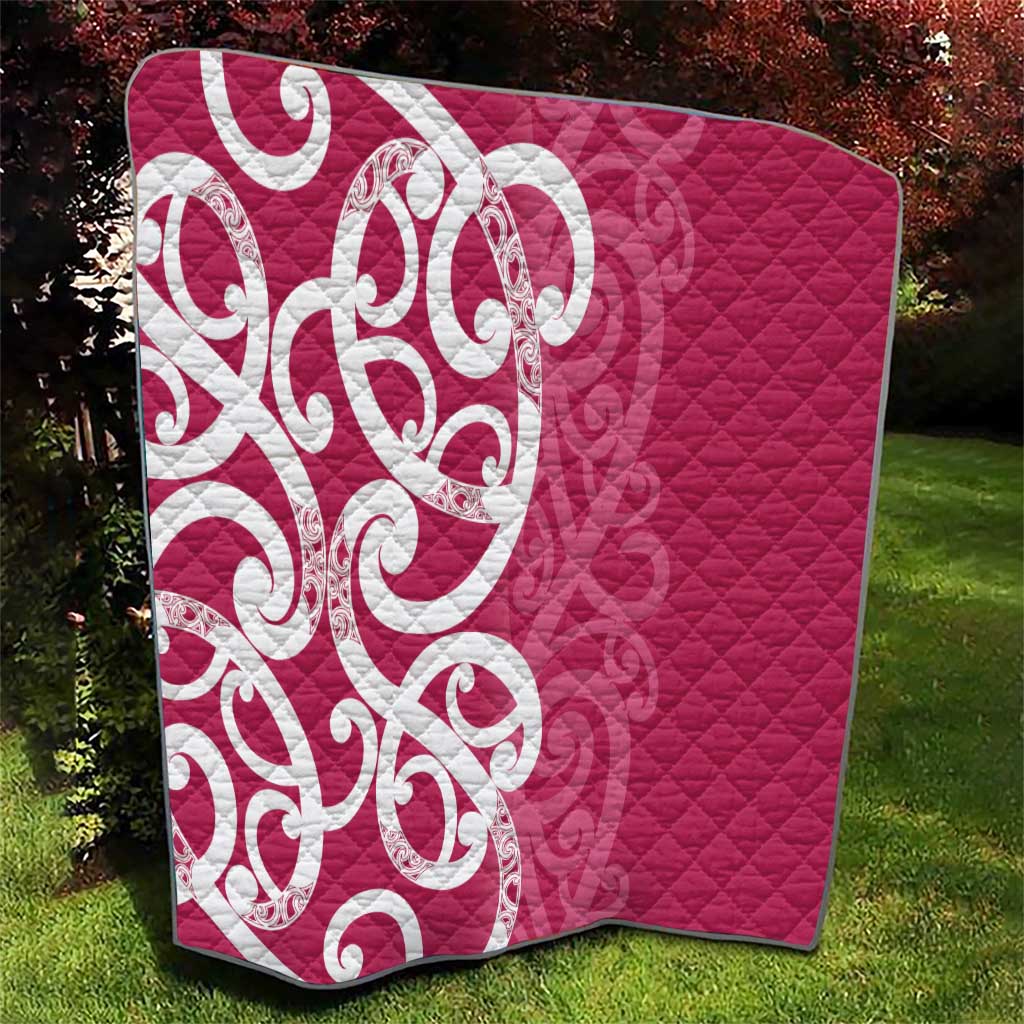 Breast Cancer Awareness Maori Quilt Koru Kowhaiwhai - Aussie Hoodie