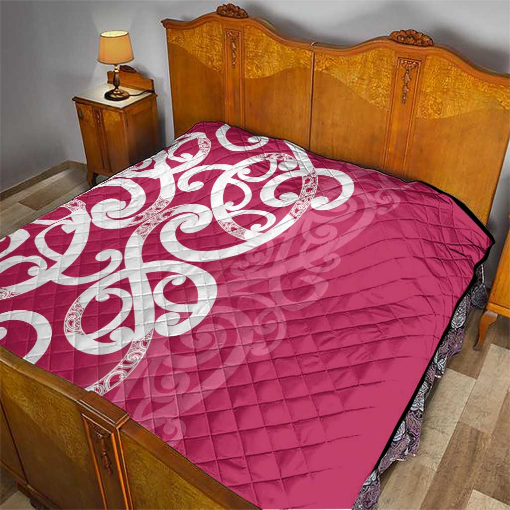 Breast Cancer Awareness Maori Quilt Koru Kowhaiwhai - Aussie Hoodie
