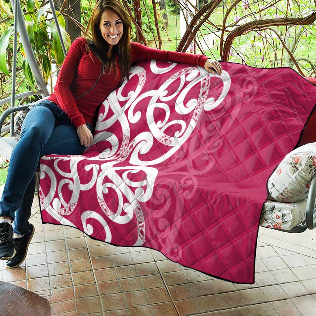 Breast Cancer Awareness Maori Quilt Koru Kowhaiwhai - Aussie Hoodie