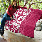Breast Cancer Awareness Maori Quilt Koru Kowhaiwhai - Aussie Hoodie
