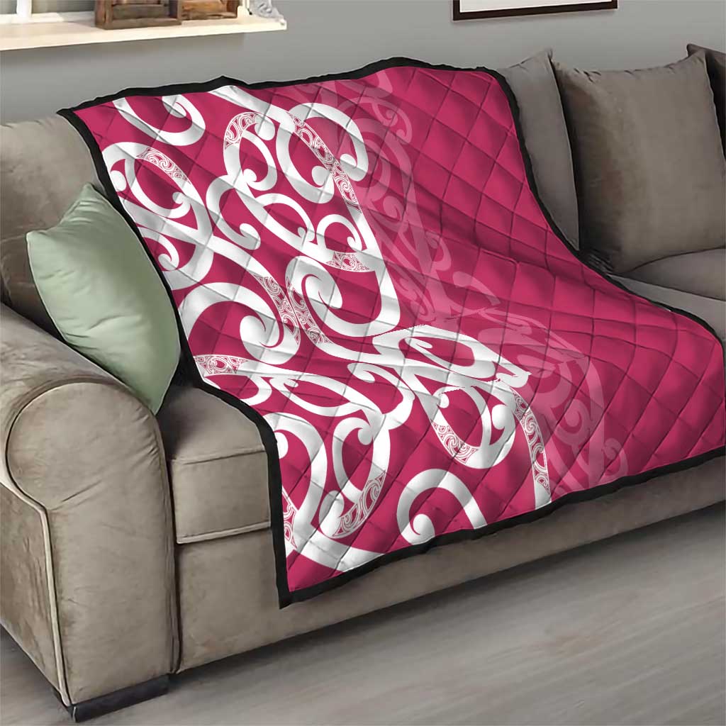 Breast Cancer Awareness Maori Quilt Koru Kowhaiwhai - Aussie Hoodie