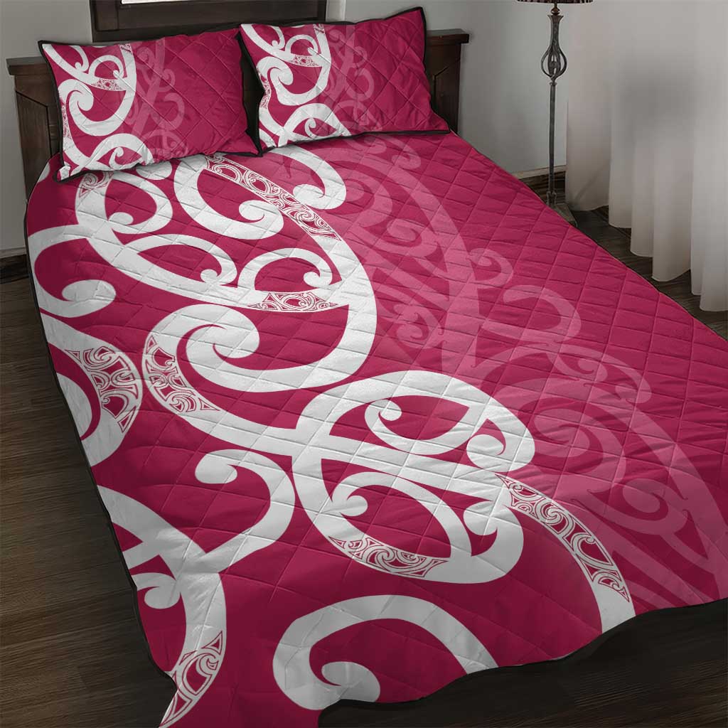 Breast Cancer Awareness Maori Quilt Bed Set Koru Kowhaiwhai - Aussie Hoodie