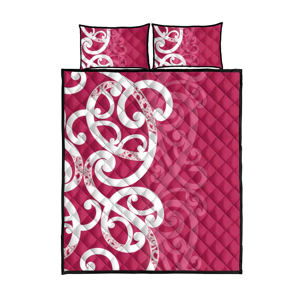 Breast Cancer Awareness Maori Quilt Bed Set Koru Kowhaiwhai - Aussie Hoodie