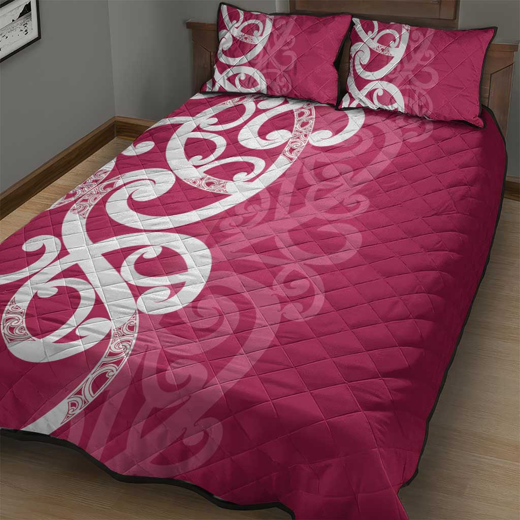 Breast Cancer Awareness Maori Quilt Bed Set Koru Kowhaiwhai - Aussie Hoodie