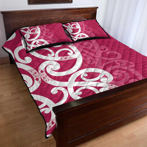 Breast Cancer Awareness Maori Quilt Bed Set Koru Kowhaiwhai - Aussie Hoodie