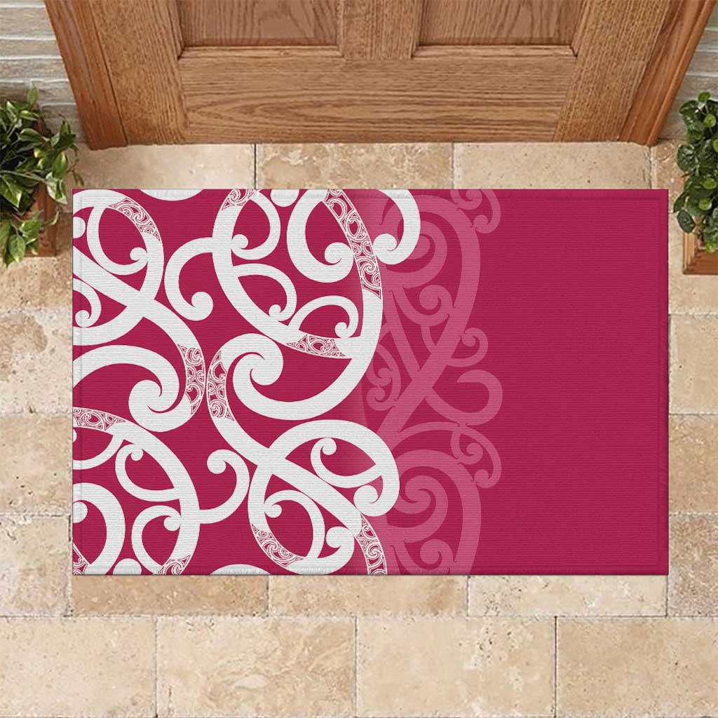 Breast Cancer Awareness Maori Rubber Doormat Koru Kowhaiwhai - Aussie Hoodie