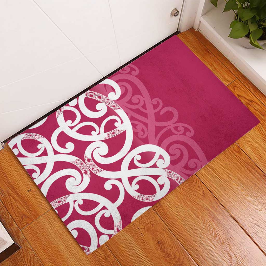 Breast Cancer Awareness Maori Rubber Doormat Koru Kowhaiwhai - Aussie Hoodie