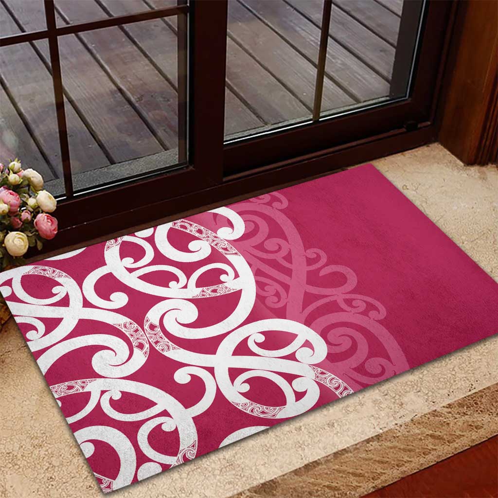 Breast Cancer Awareness Maori Rubber Doormat Koru Kowhaiwhai - Aussie Hoodie