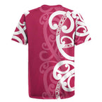 Breast Cancer Awareness Maori Rugby Jersey Koru Kowhaiwhai - Aussie Hoodie