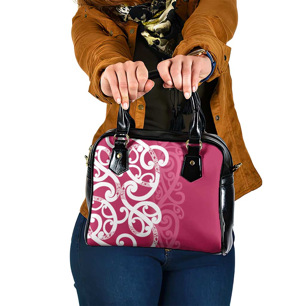 Breast Cancer Awareness Maori Shoulder Handbag Koru Kowhaiwhai - Aussie Hoodie