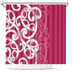 Breast Cancer Awareness Maori Shower Curtain Koru Kowhaiwhai - Aussie Hoodie