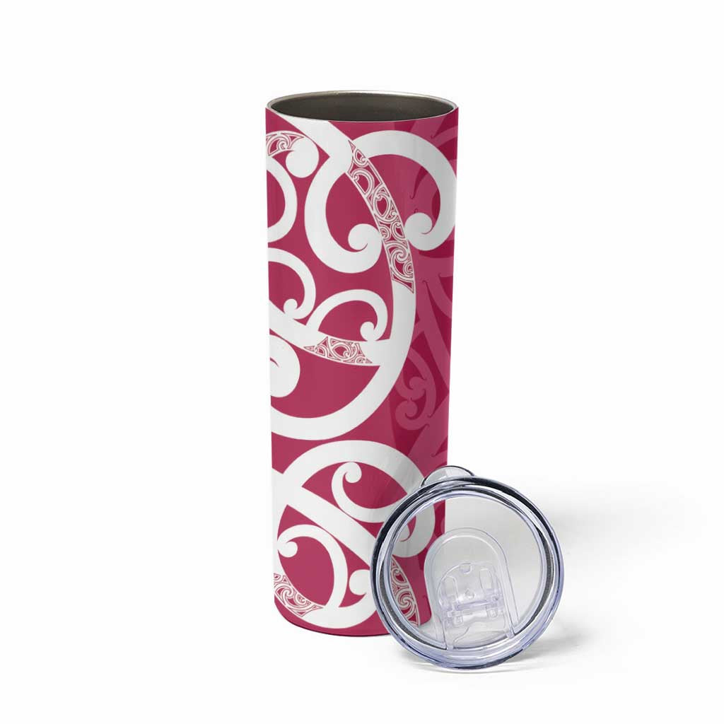 Breast Cancer Awareness Maori Skinny Tumbler Koru Kowhaiwhai - Aussie Hoodie