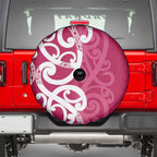 Breast Cancer Awareness Maori Spare Tire Cover Koru Kowhaiwhai - Aussie Hoodie