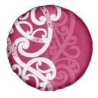 Breast Cancer Awareness Maori Spare Tire Cover Koru Kowhaiwhai - Aussie Hoodie