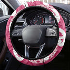 Breast Cancer Awareness Maori Steering Wheel Cover Koru Kowhaiwhai - Aussie Hoodie