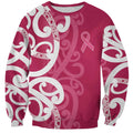 Breast Cancer Awareness Maori Sweatshirt Koru Kowhaiwhai - Aussie Hoodie