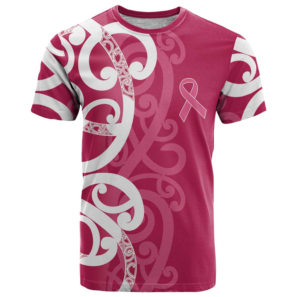 Breast Cancer Awareness Maori T Shirt Koru Kowhaiwhai - Aussie Hoodie