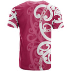 Breast Cancer Awareness Maori T Shirt Koru Kowhaiwhai - Aussie Hoodie