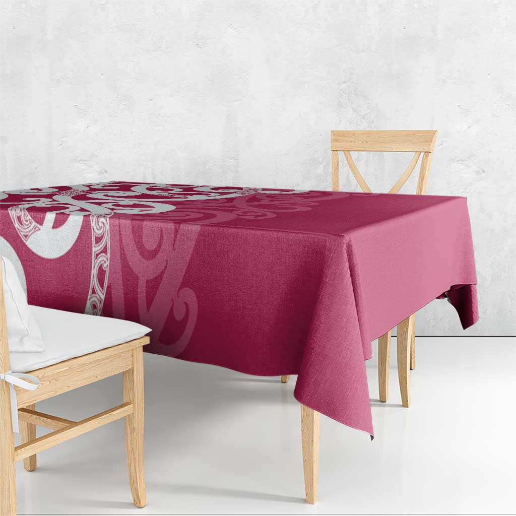 Breast Cancer Awareness Maori Tablecloth Koru Kowhaiwhai - Aussie Hoodie