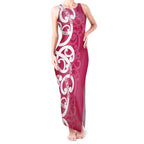 Breast Cancer Awareness Maori Tank Maxi Dress Koru Kowhaiwhai - Aussie Hoodie