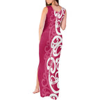 Breast Cancer Awareness Maori Tank Maxi Dress Koru Kowhaiwhai - Aussie Hoodie